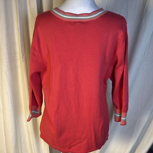 IZOD Women’s Varsity V Neck Preppy Classic Sweater Size 2X - Picture 4 of 11
